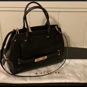Authentic Coach Swagger Black Leather Handbag